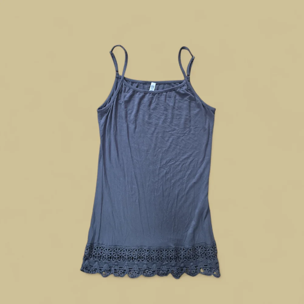 Monoreno Gray‎ Lace Trim Chemise